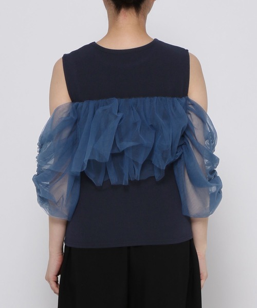 HARE(ハレ)の「オフショルデザインノースリーブトップス(HARE)(Tシャツ/カットソー・レディース・ブラック/ネイビー・FREE)」の19枚目の写真