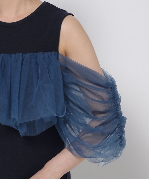 HARE(ハレ)の「オフショルデザインノースリーブトップス(HARE)(Tシャツ/カットソー・レディース・ブラック/ネイビー・FREE)」の21枚目の写真