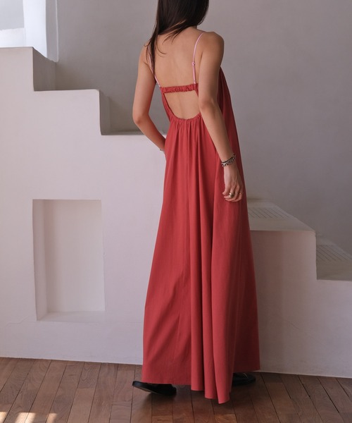 AKTE(アクテ)の「カラーストラップキャミソールワンピース(ワンピース・レディース・ホワイト/レッド/ブラック・FREE/TALL)」の7枚目の写真