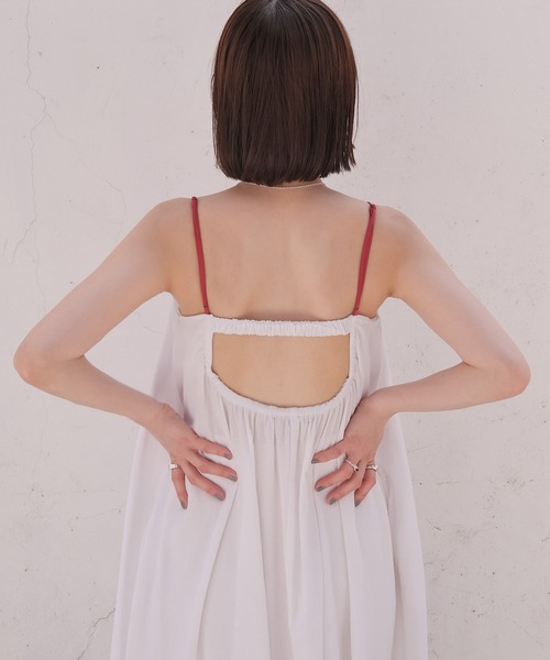 AKTE(アクテ)の「カラーストラップキャミソールワンピース(ワンピース・レディース・ホワイト/レッド/ブラック・FREE/TALL)」の13枚目の写真