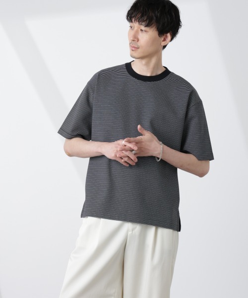 セール】ワイドシルエットボーダーTシャツ（Tシャツ/カットソー