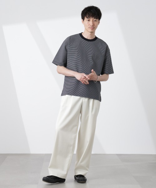 セール】ワイドシルエットボーダーTシャツ（Tシャツ/カットソー