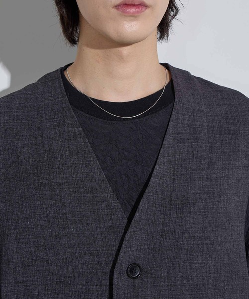 SLICK（スリック）の「【SLICK/スリック】Reflax Canvas Vest / リフラックスキャンバスベスト/ セットアップ対応/ テック素材（ベスト・メンズ・チャコールグレー/ブラック/グレイッシュベージュ・1/2/3）」の18枚目の写真