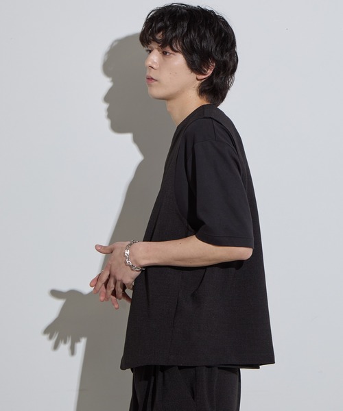 SLICK（スリック）の「【SLICK/スリック】Reflax Canvas Vest / リフラックスキャンバスベスト/ セットアップ対応/ テック素材（ベスト・メンズ・チャコールグレー/ブラック/グレイッシュベージュ・1/2/3）」の6枚目の写真