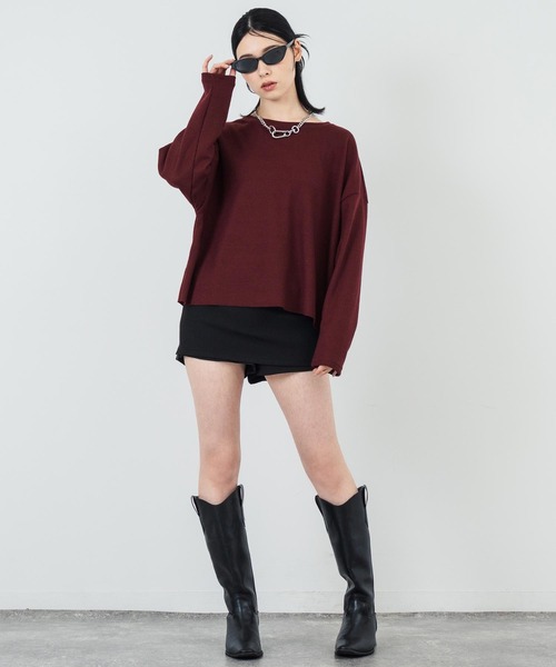 ANAP（アナップ）の「インパンツ付き ミニスカート（スカート・レディース・グレー/ブラック・S/M）」の7枚目の写真