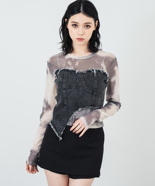 ANAP（アナップ）の「インパンツ付き ミニスカート（スカート・レディース・グレー/ブラック・S/M）」の9枚目の写真