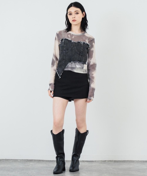 ANAP（アナップ）の「インパンツ付き ミニスカート（スカート・レディース・グレー/ブラック・S/M）」の11枚目の写真