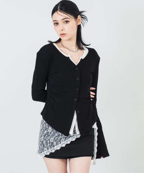 ANAP（アナップ）の「インパンツ付き ミニスカート（スカート・レディース・グレー/ブラック・S/M）」の12枚目の写真