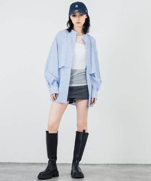 ANAP（アナップ）の「インパンツ付き ミニスカート（スカート・レディース・グレー/ブラック・S/M）」の14枚目の写真