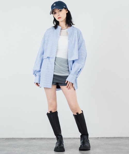 ANAP（アナップ）の「インパンツ付き ミニスカート（スカート・レディース・グレー/ブラック・S/M）」の15枚目の写真