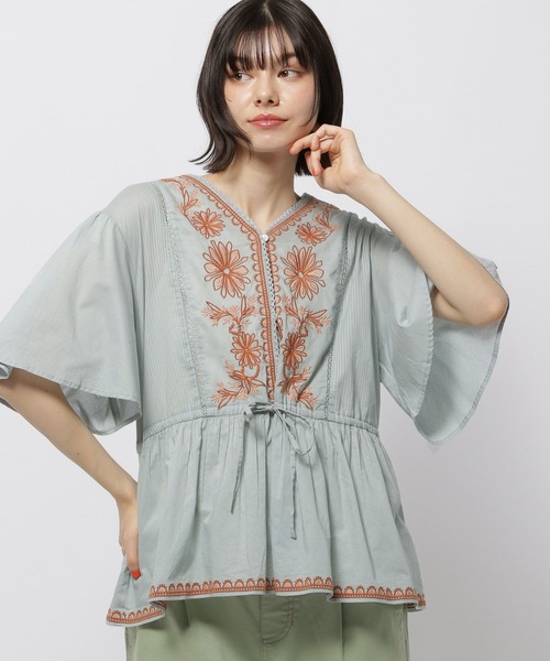 セール(SALE)開催中！ファッション通販 インド刺繍Vネックブラウス（シャツ/ブラウス）｜niko and トップス