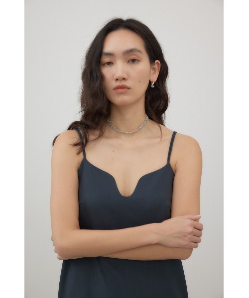 crie conforto（クリーコンフォルト）の「バックオープンベルトキャミワンピース（ワンピース・レディース・ブラウン/チャコールグレー・FREE）」の17枚目の写真