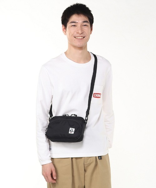 CHUMS（チャムス）の「CHUMS/チャムス ショルダーバック リサイクルショルダーポーチ CH60-3966（ショルダーバッグ・メンズ・ブラック・FREE）」の10枚目の写真