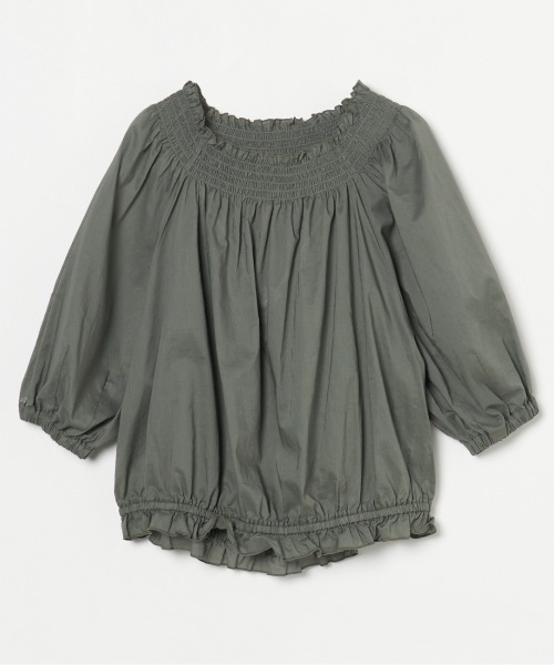 HELIOPOLE（エリオポール）の「COTTON LAWN OFF SHOULDER BLOUSE（シャツ/ブラウス・レディース・カーキ/ネイビー・38）」の16枚目の写真