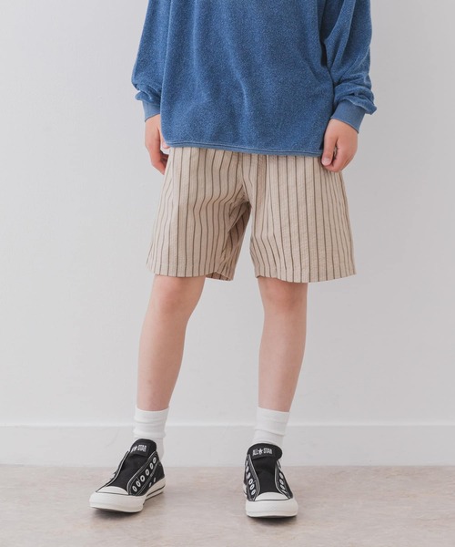 URBAN RESEARCH DOORS（アーバンリサーチドアーズ）の「『WEB/一部店舗限定サイズ』ストライプショートパンツ(KIDS)（その他パンツ・キッズ・グリーン/ベージュ・105/120/150/135）」の18枚目の写真