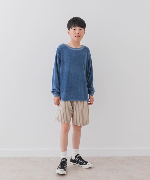 URBAN RESEARCH DOORS（アーバンリサーチドアーズ）の「『WEB/一部店舗限定サイズ』ストライプショートパンツ(KIDS)（その他パンツ・キッズ・グリーン/ベージュ・105/120/150/135）」の21枚目の写真