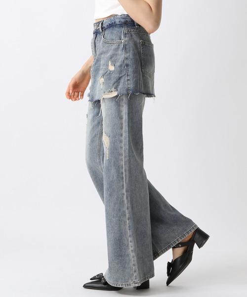 FOREVER 21（フォーエバー トゥエンティーワン）の「【2025SS】レイヤードデニムパンツ（デニムパンツ・レディース・ブルー/ブルー系その他・MEDIUM/SMALL）」の17枚目の写真