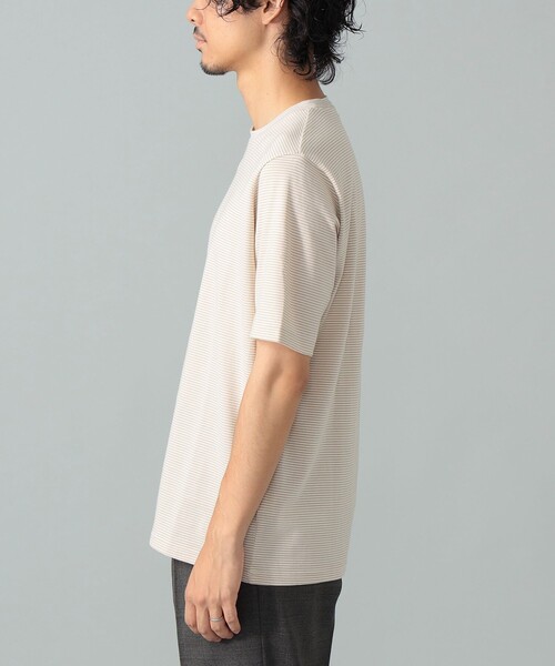 BRILLA per il gusto(ブリッラペルイルグースト)の「コットン ボーダー Tシャツ(Tシャツ/カットソー・メンズ・ベージュ/ネイビー・L/XL/S/M)」の10枚目の写真