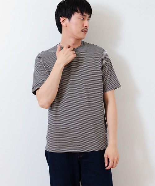 BRILLA per il gusto(ブリッラペルイルグースト)の「コットン ボーダー Tシャツ(Tシャツ/カットソー・メンズ・ベージュ/ネイビー・L/XL/S/M)」の21枚目の写真