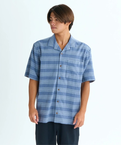 Quiksilver(クイックシルバー)の「ROOM ROCK SS SHIRT /クイックシルバーオープンカラー半袖シャツ(シャツ/ブラウス・メンズ・ブラック・SMALL/MEDIUM/X-LARGE)」の1枚目の写真