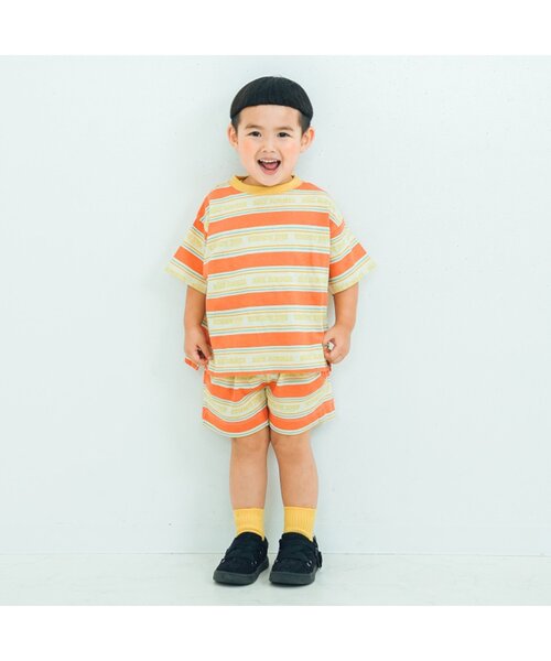 p.premier（ピードットプルミエ）の「【セットアップ可】夏だいすきロゴボーダーTシャツ（Tシャツ/カットソー・キッズ・ブルー/サックスブルー/レッド・100/80/140/130/120/110/90）」の12枚目の写真