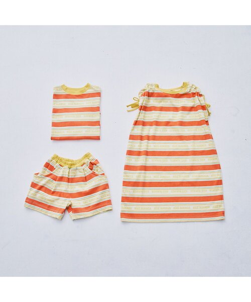 p.premier（ピードットプルミエ）の「【セットアップ可】夏だいすきロゴボーダーTシャツ（Tシャツ/カットソー・キッズ・ブルー/サックスブルー/レッド・100/80/140/130/120/110/90）」の15枚目の写真