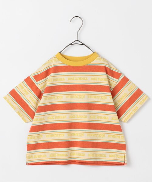 p.premier（ピードットプルミエ）の「【セットアップ可】夏だいすきロゴボーダーTシャツ（Tシャツ/カットソー・キッズ・ブルー/サックスブルー/レッド・100/80/140/130/120/110/90）」の17枚目の写真