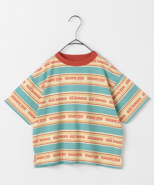 p.premier（ピードットプルミエ）の「【セットアップ可】夏だいすきロゴボーダーTシャツ（Tシャツ/カットソー・キッズ・ブルー/サックスブルー/レッド・100/80/140/130/120/110/90）」の18枚目の写真
