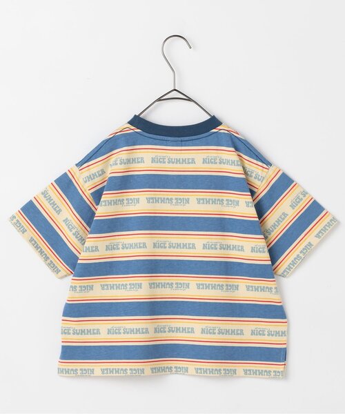 p.premier（ピードットプルミエ）の「【セットアップ可】夏だいすきロゴボーダーTシャツ（Tシャツ/カットソー・キッズ・ブルー/サックスブルー/レッド・100/80/140/130/120/110/90）」の19枚目の写真