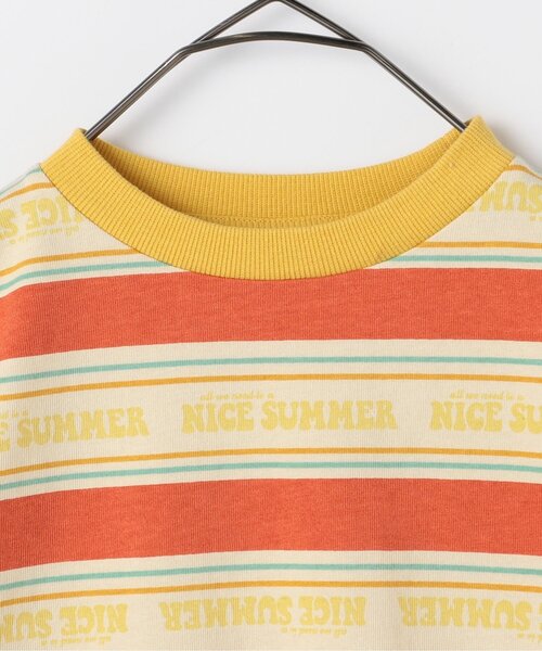 p.premier（ピードットプルミエ）の「【セットアップ可】夏だいすきロゴボーダーTシャツ（Tシャツ/カットソー・キッズ・ブルー/サックスブルー/レッド・100/80/140/130/120/110/90）」の22枚目の写真