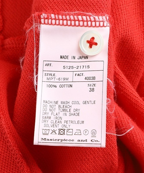 Scye（サイ）の「Scye / サイ ベーシックス：Cotton Pique Polo Shirt：5125-21715[MUS]（ポロシャツ・メンズ・レッド・38/36/40）」の6枚目の写真