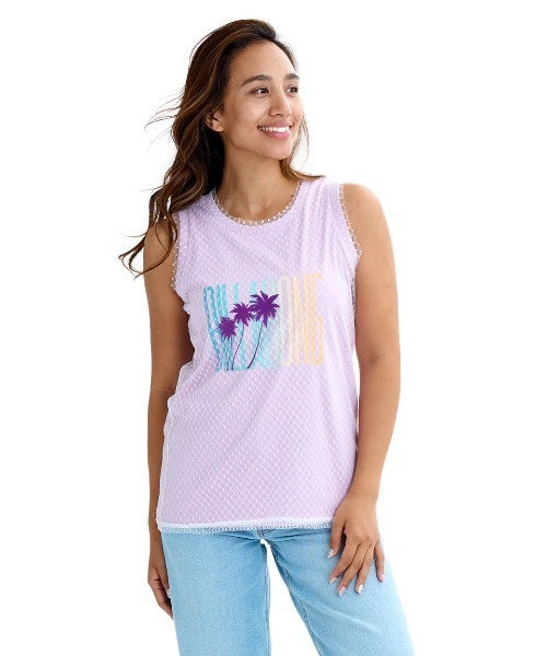 BILLABONG(ビラボン)の「BILLABONG レディース LACE LAYERED TANK TOP タンクトップ 【2025年夏モデル】/ビラボンレイヤードタンクトップ(タンクトップ・レディース・ブラック系その他/ブラック/ホワイト・MEDIUM)」の9枚目の写真