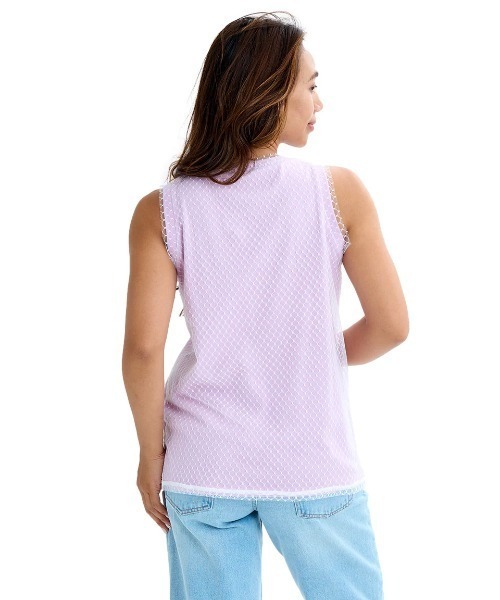 BILLABONG(ビラボン)の「BILLABONG レディース LACE LAYERED TANK TOP タンクトップ 【2025年夏モデル】/ビラボンレイヤードタンクトップ(タンクトップ・レディース・ブラック系その他/ブラック/ホワイト・MEDIUM)」の8枚目の写真
