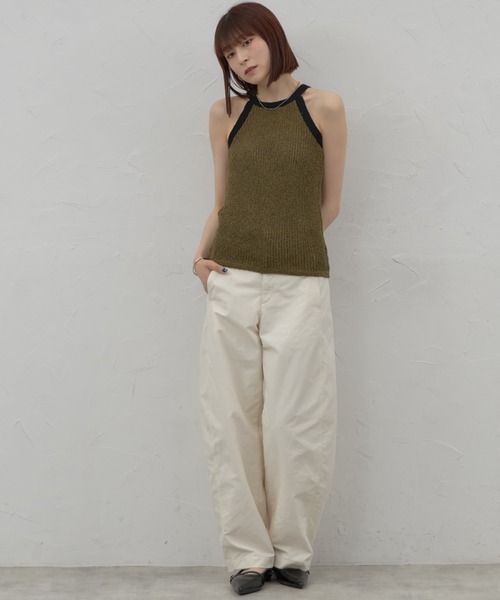leimn(レイムン)の「バイカラーアメスリニットタンク(タンクトップ・レディース・ブラック/カーキ・M(A-B))」の19枚目の写真