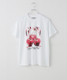 GANNI / ガニー Basic Jersey Cherry Relaxed Tシャツ