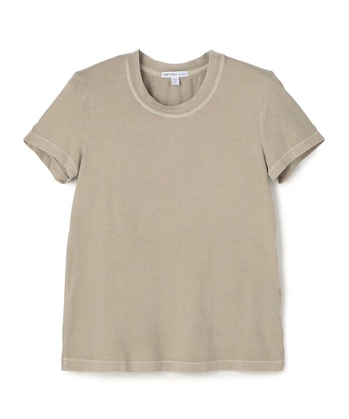 JAMES PERSE(ジェームスパース)の「ベーシック クルーネックTシャツ WLJ3114(Tシャツ/カットソー・レディース・ライトベージュ/ライトブルー・0/4/2/1/3)」の1枚目の写真
