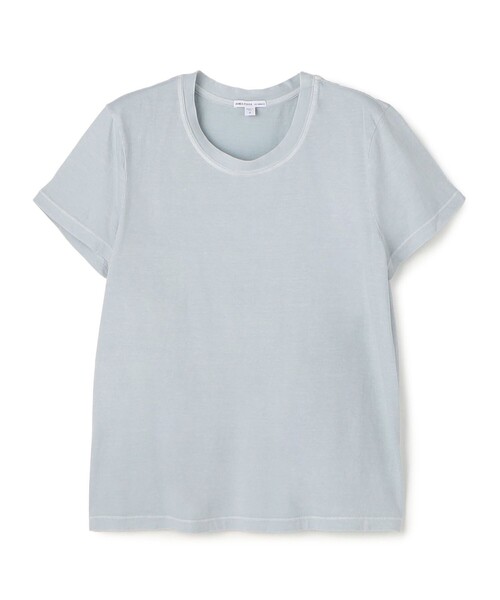 JAMES PERSE(ジェームスパース)の「ベーシック クルーネックTシャツ WLJ3114(Tシャツ/カットソー・レディース・ライトベージュ/ライトブルー・0/4/2/1/3)」の2枚目の写真