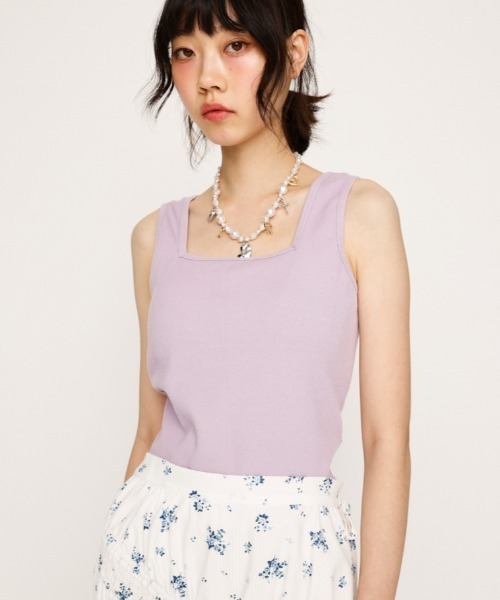 セール】SQUARE NECK CUP IN TANK スクエアネック カップイン