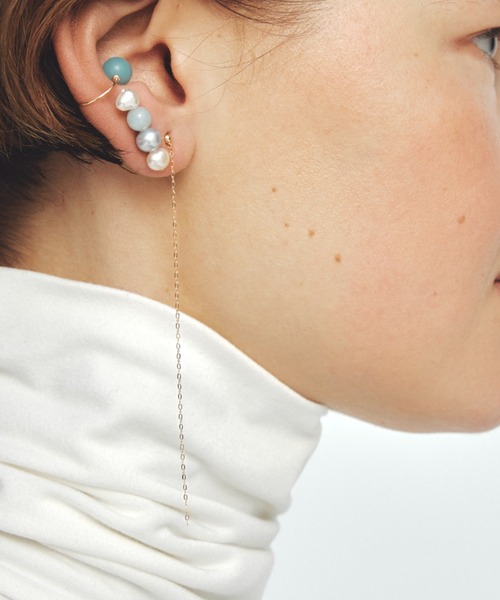 les bonbon(ルボンボン)の「【les bonbon】blazing long pierce/ブレイジング ロング ピアス(ピアス(両耳用)・レディース・イエローゴールド・FREE)」の2枚目の写真