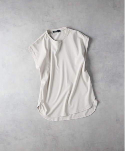 Right-on（ライトオン）の「【HONEYSUCKLE ROSE】【汗染み防止/接触冷感/UVカット】「汗染み防止」ノースリーブTシャツ（タンクトップ・レディース・ブラック/ベージュ/オフホワイト・L/M）」の3枚目の写真