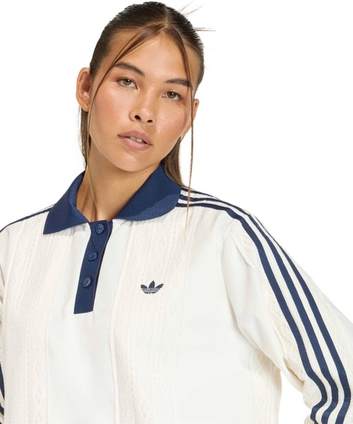 adidas(アディダス)の「adidas WINTERIZED LS JERSEY / アディダス ウィンターライズド ロングスリーブ サッカージャージ(ジャージ・レディース・ホワイト・L/M/S)」の2枚目の写真
