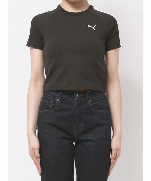 PUMA(プーマ)の「【PUMA】T7ベイビーTシャツ(Tシャツ/カットソー・レディース・ホワイト/チャコールグレー・FREE)」の8枚目の写真