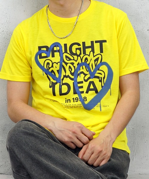 Burner（バーナー）の「【GROOVY STORE】 フロントプリントTシャツ UVカット COOL＆DRY（Tシャツ/カットソー・メンズ・グレイッシュベージュ/ライトブラック/グレイッシュブルー/スミクロ/ライトベージュ/ライトイエロー/ライトグリーン/インディゴブルー/ミント/サーモンピンク/ブラック系その他2/ホワイト系その他4/ホワイト系その他5/ブラック系その他3/ブラック系その他4/ホワイト系その他3/ホワイト系その他2/オフホワイト/イエロー/ピンク/サックスブルー/ネイビー/ブラック/ホワイト・M/L/LL）」の22枚目の写真