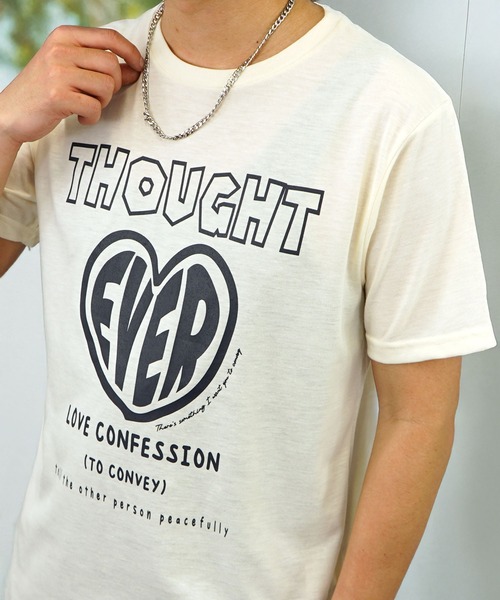Burner（バーナー）の「【GROOVY STORE】 フロントプリントTシャツ UVカット COOL＆DRY（Tシャツ/カットソー・メンズ・グレイッシュベージュ/ライトブラック/グレイッシュブルー/スミクロ/ライトベージュ/ライトイエロー/ライトグリーン/インディゴブルー/ミント/サーモンピンク/ブラック系その他2/ホワイト系その他4/ホワイト系その他5/ブラック系その他3/ブラック系その他4/ホワイト系その他3/ホワイト系その他2/オフホワイト/イエロー/ピンク/サックスブルー/ネイビー/ブラック/ホワイト・M/L/LL）」の6枚目の写真