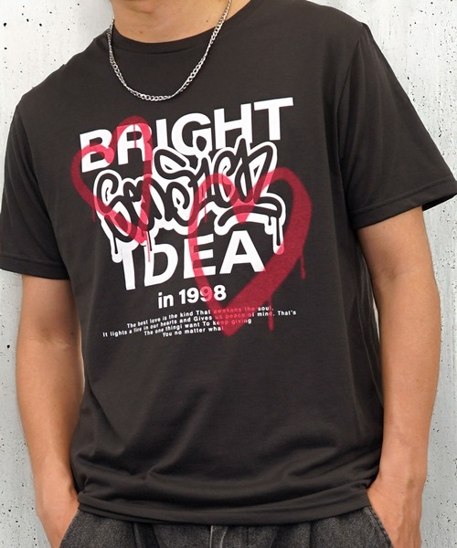 Burner（バーナー）の「【GROOVY STORE】 フロントプリントTシャツ UVカット COOL＆DRY（Tシャツ/カットソー・メンズ・グレイッシュベージュ/ライトブラック/グレイッシュブルー/スミクロ/ライトベージュ/ライトイエロー/ライトグリーン/インディゴブルー/ミント/サーモンピンク/ブラック系その他2/ホワイト系その他4/ホワイト系その他5/ブラック系その他3/ブラック系その他4/ホワイト系その他3/ホワイト系その他2/オフホワイト/イエロー/ピンク/サックスブルー/ネイビー/ブラック/ホワイト・M/L/LL）」の12枚目の写真
