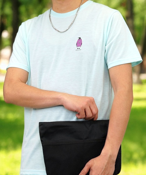Burner（バーナー）の「【GROOVY STORE】 フロントプリントTシャツ UVカット COOL＆DRY（Tシャツ/カットソー・メンズ・グレイッシュベージュ/ライトブラック/グレイッシュブルー/スミクロ/ライトベージュ/ライトイエロー/ライトグリーン/インディゴブルー/ミント/サーモンピンク/ブラック系その他2/ホワイト系その他4/ホワイト系その他5/ブラック系その他3/ブラック系その他4/ホワイト系その他3/ホワイト系その他2/オフホワイト/イエロー/ピンク/サックスブルー/ネイビー/ブラック/ホワイト・M/L/LL）」の17枚目の写真