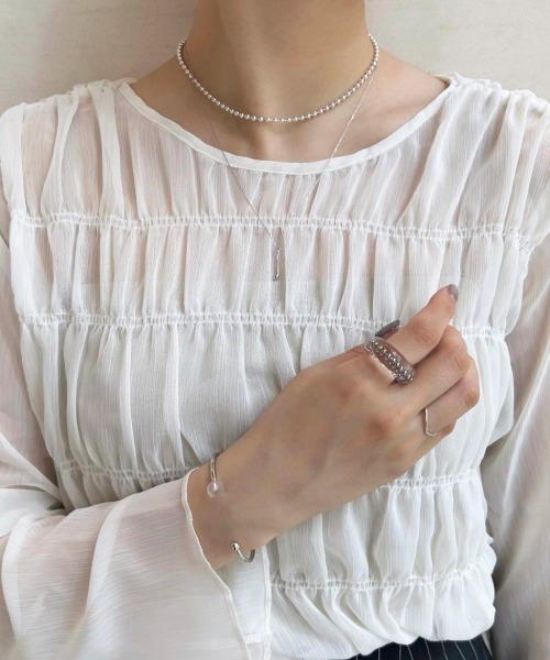 Jouete（ジュエッテ）の「[レイヤー] K10WG リング マルチシェイプ（リング・レディース・ホワイトゴールド・15号/9号/11号/13号）」の7枚目の写真