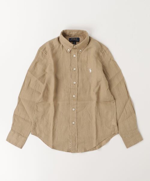 POLO RALPH LAUREN CHILDRENSWEAR（ポロ ラルフ ローレン チルドレンズウェア）の「リネン シャツ（シャツ/ブラウス・キッズ・ブラウン系5・XL/S/M/L）」の3枚目の写真