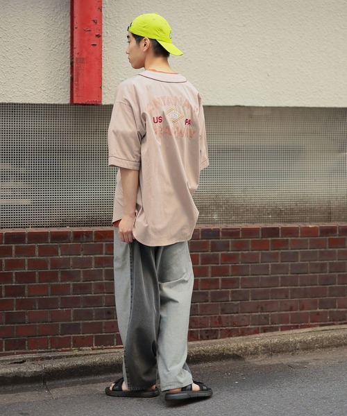 niko and...（ニコアンド）の「刺繍ベースボールシャツ（シャツ/ブラウス・メンズ・カーキ/チャコール/ベージュ・MEDIUM/LARGE）」の6枚目の写真