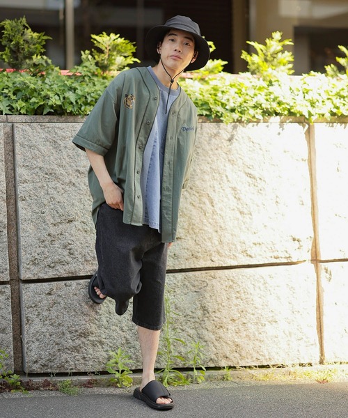 niko and...（ニコアンド）の「刺繍ベースボールシャツ（シャツ/ブラウス・メンズ・カーキ/チャコール/ベージュ・MEDIUM/LARGE）」の10枚目の写真